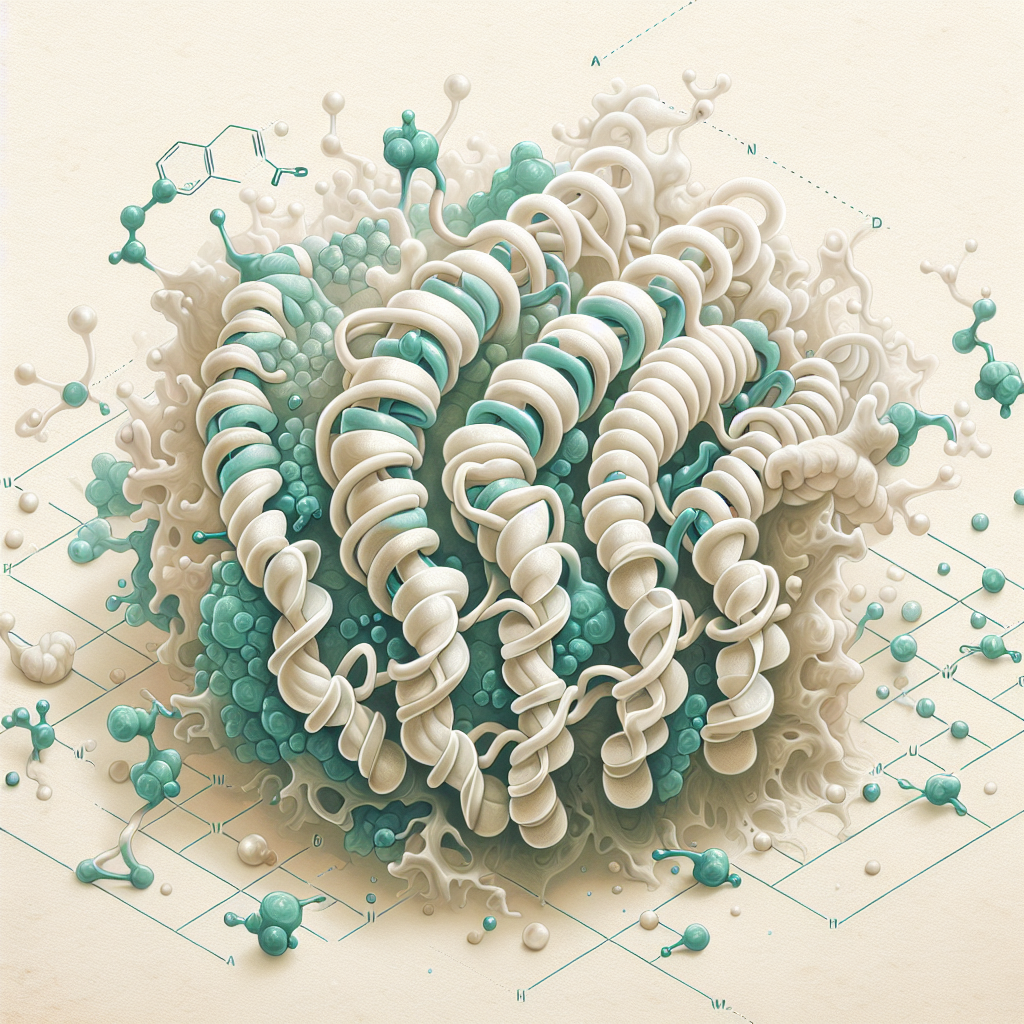 Stylized biological pathway artwork representing Thymosin Beta 15 research context