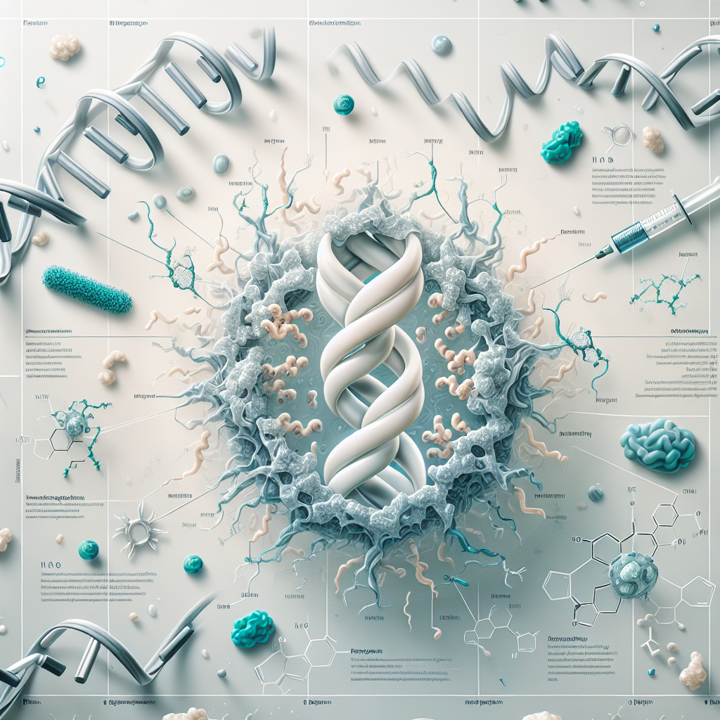 Stylized biological pathway artwork representing Tirzepatide research context