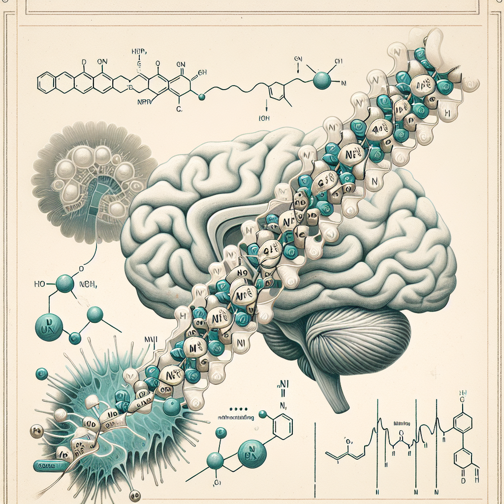 Stylized biological pathway artwork representing Tuftsin research context