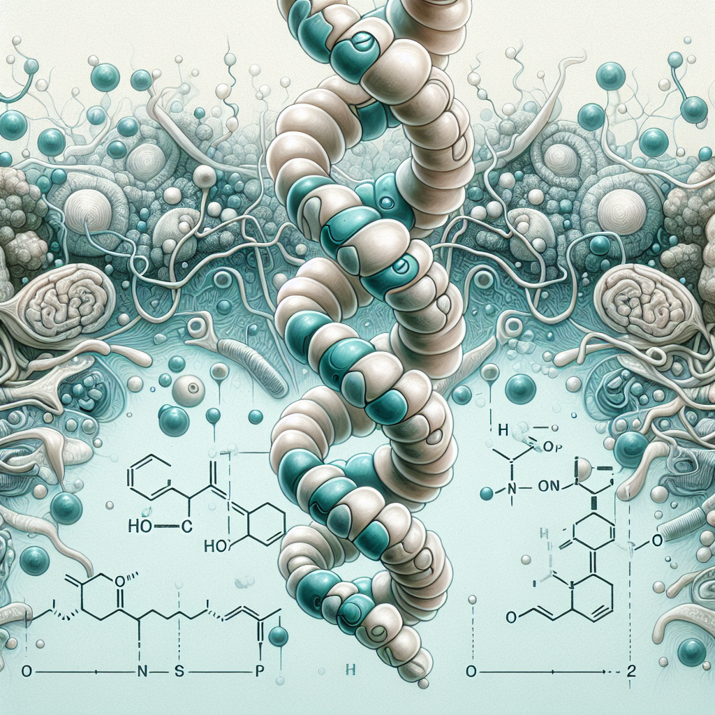 Stylized biological pathway artwork representing Vasoactive Intestinal Peptide research context