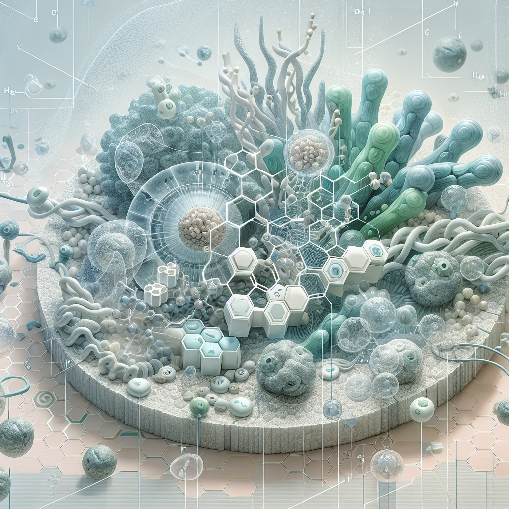 Stylized biological pathway artwork representing Vitamin B12 research context