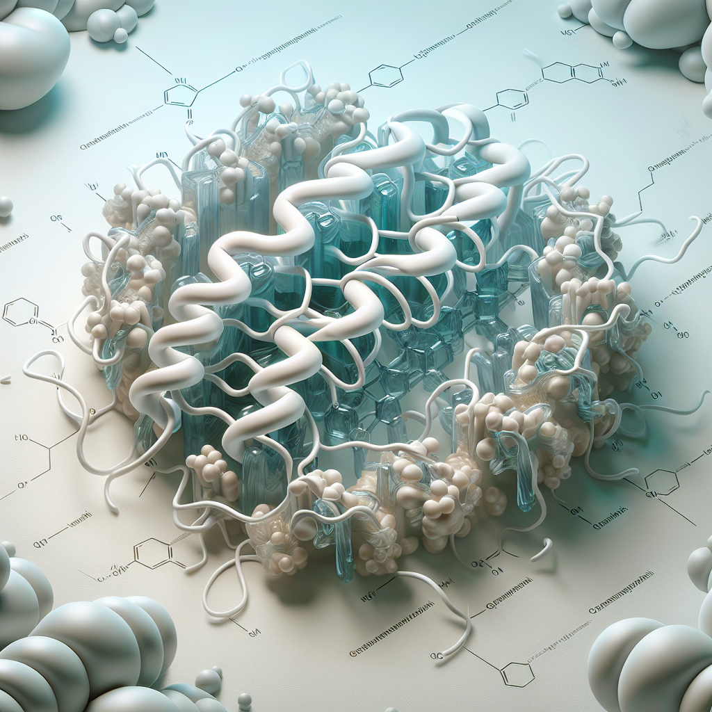 Stylized biological pathway artwork representing VK2735 research context